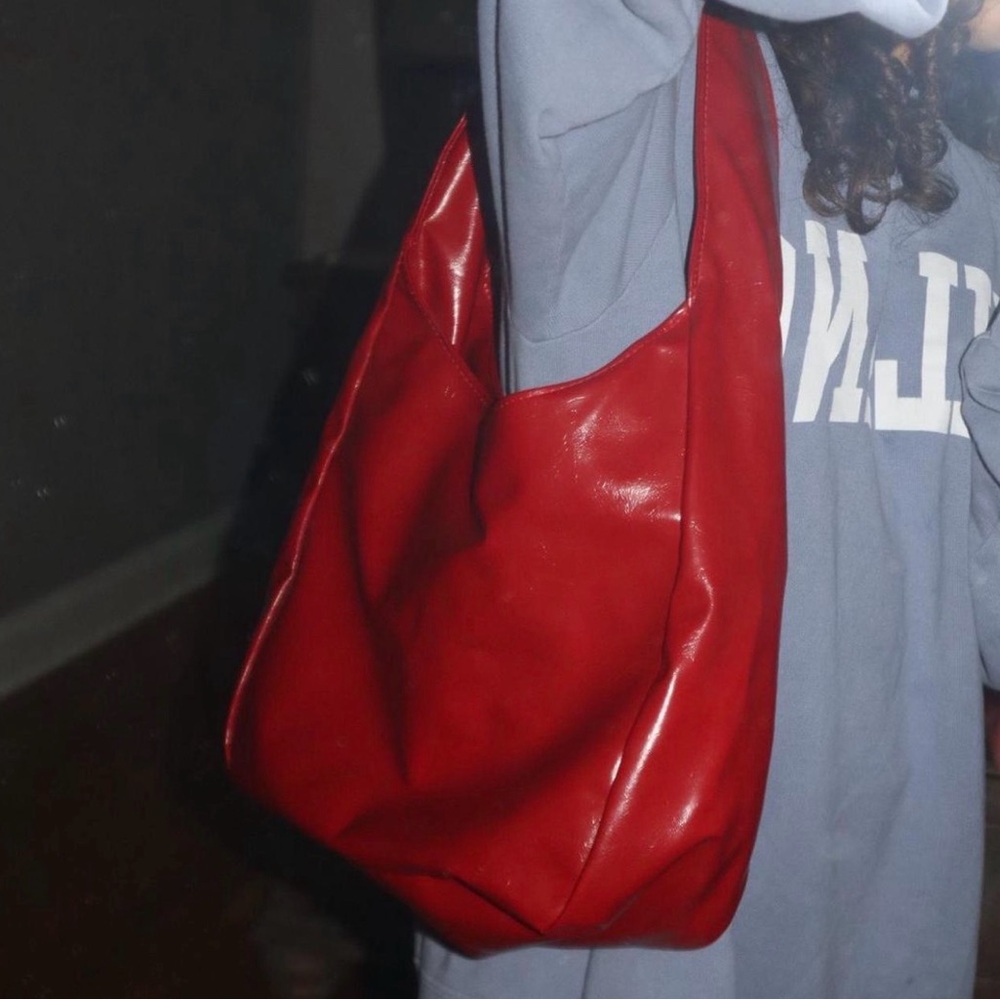 Coach Red Leather Shoulder Bag